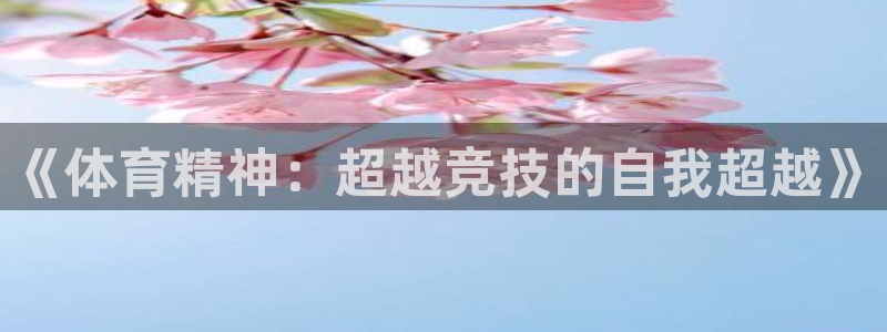 oety欧亿：《体育精神：超越竞技的自我超越》