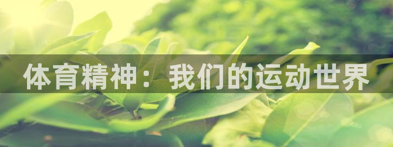 oety欧亿：体育精神：我们的运动世界