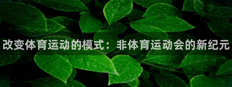 oety欧亿：改变体育运动的模式：非体育运动会的新纪元
